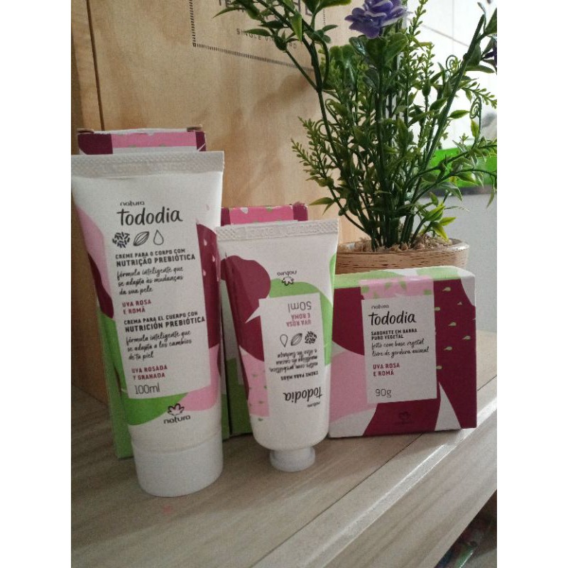 kit natura Todo Dia Uva Rosa e Romã | Shopee Brasil