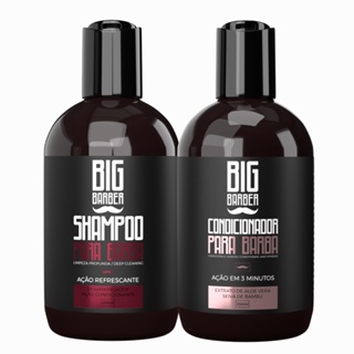 Kit Shampoo + Condicionador Para Barba Big Barber 250ml Caixa Com 2 Unidades em Oferta na Shopee