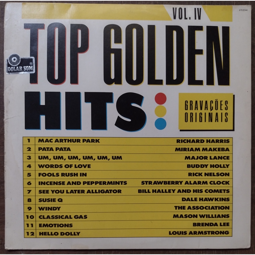 Lp Top Golden Hits Vol Iv Buddy Holly Brenda Lee 1990 Vinil
