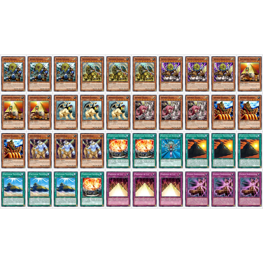 Cartas Yugioh Deck Anúbis Filme Pirâmide de Luz Tcg Anime — R$ 50,00 em Shopee