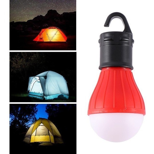 Lampada Led emergência pesca a pilha 3 funções pisca , luz forte luz fraca.