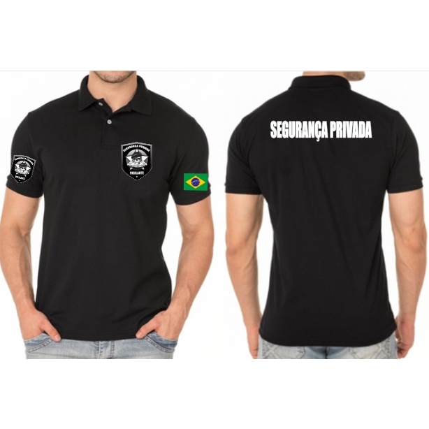 Camisa Polo Camiseta Segurança Privada Trabalho Serviço Vigilante