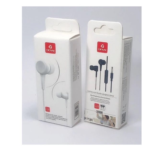 Fone De Ouvido Borracha P2 Microfone Universal L28 Genai em Oferta na Shopee