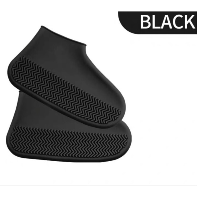 Capa De Chuva Silicone Protetora Tênis Sapato Bota Motoboy Pés Secos Preto