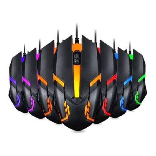 Mouse Gamer Led Luminoso Knup Kp-V19 Pc USB 1600 DPI 3 Botões