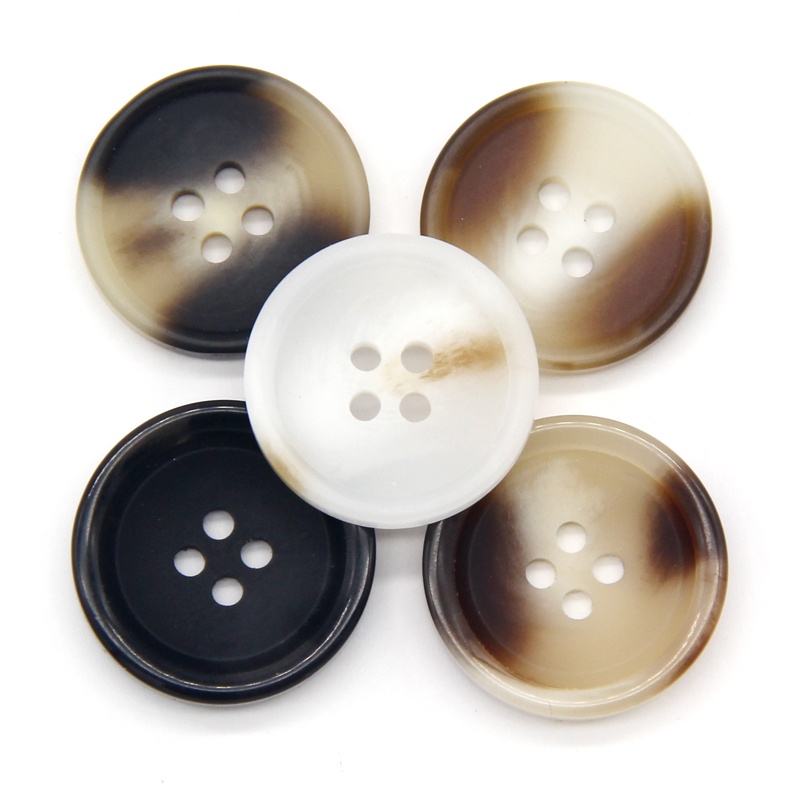 10 Pçs/set 15/18/21/25/30mm Imitação Chifre Grande Casaco Botões De Resina Para Roupas Suéter Terno DIY Artesanato Acess