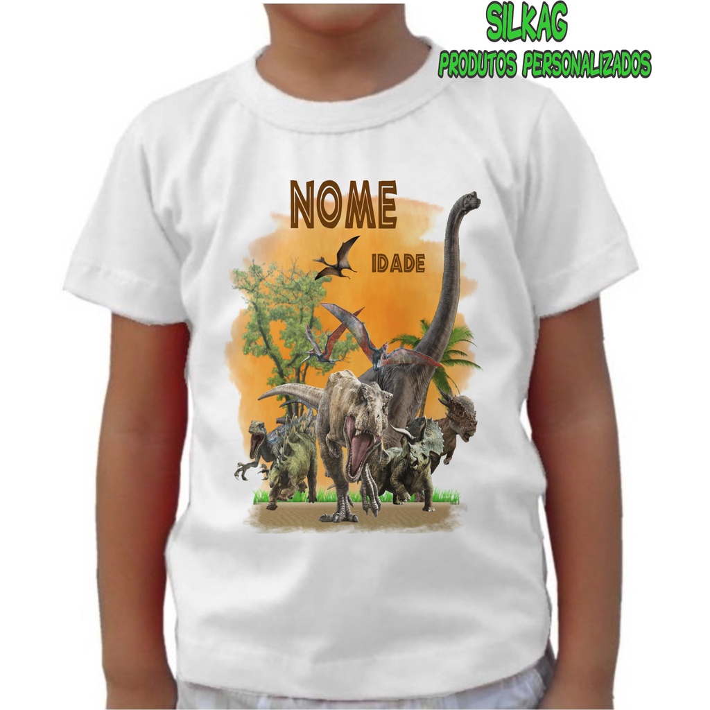 Moronic Persuasion Hopefully Camisa personalizada Dinossauro/ jurassic park | Shopee Brasil