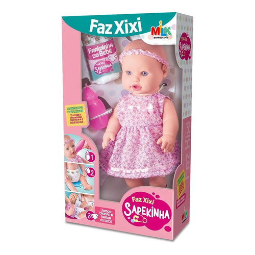Boneca Sapekinha Faz Xixi De Verdade Com Mamadeira E Frauda