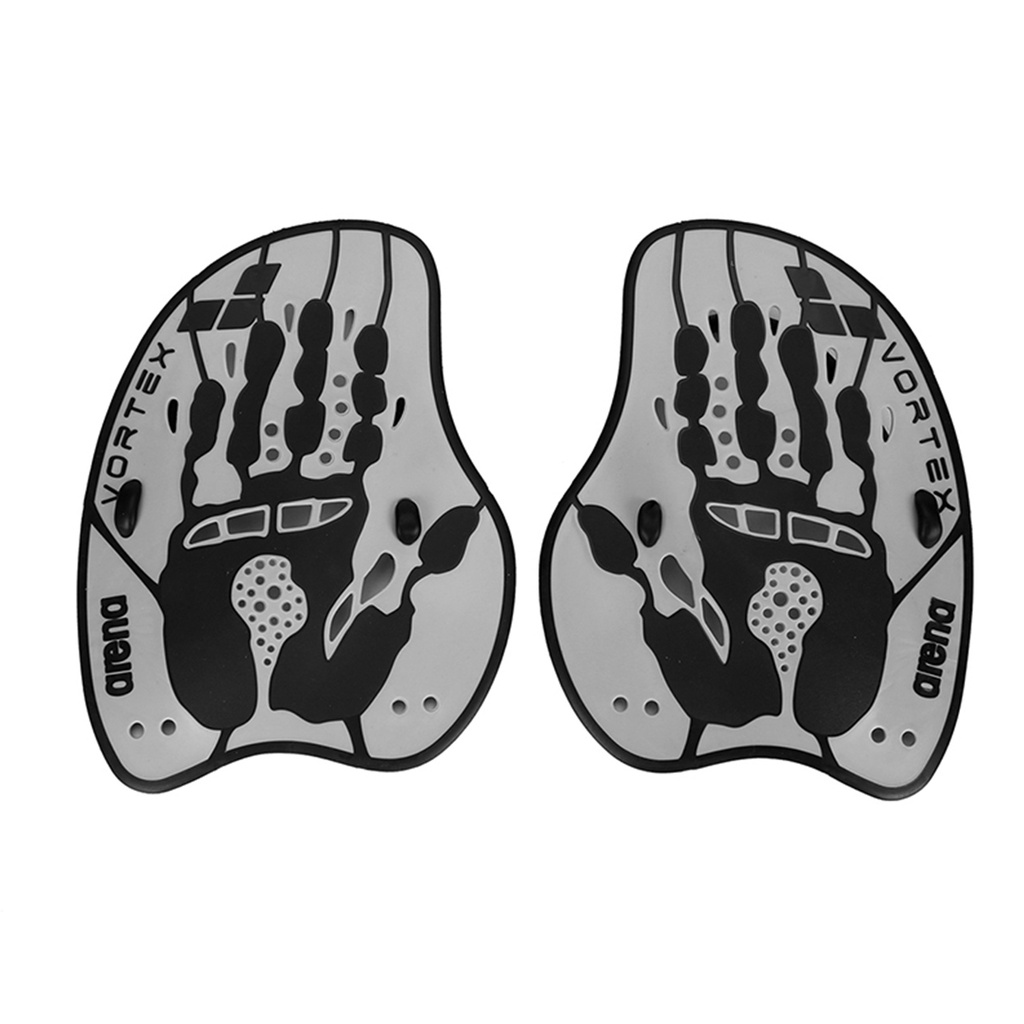 Palmar para Natação Vortex Hand Paddle Prata/Preto Arena M