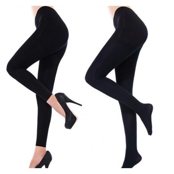 Meia Calça Flanelada Legging Térmica Com ou Sem pé Cintura Alta FIO 80 Preta Meia interna forrada em Oferta na Shopee