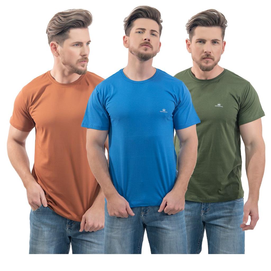 Kit 5 Camisetas Blusa Masculina Algodao Premium Fio 30.1 Manga Curta Lisa Basica Revenda