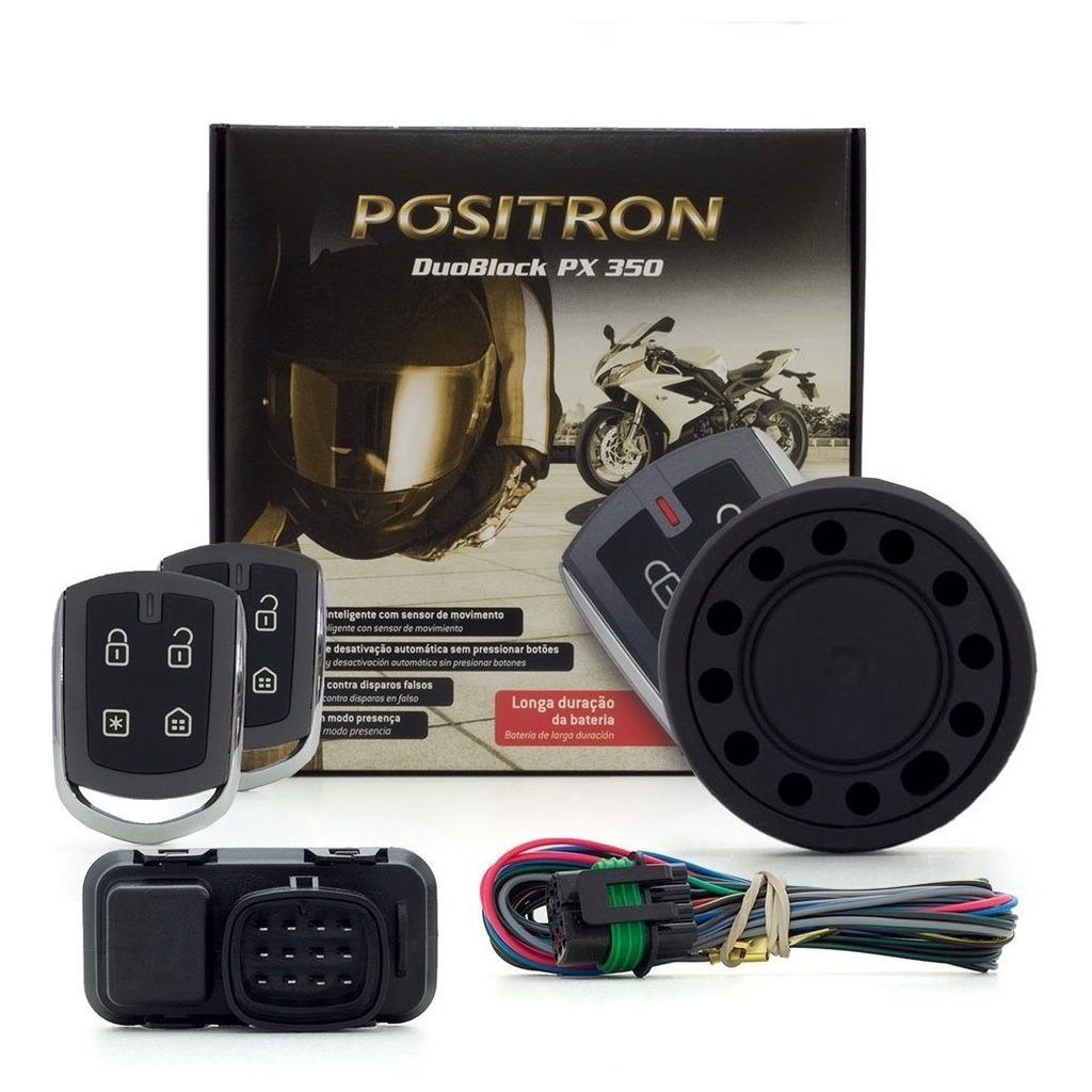 Alarme Universal Positron Moto Duoblock Cyber Px 350 G8 - Spare Parts and Accessories for Vehicles