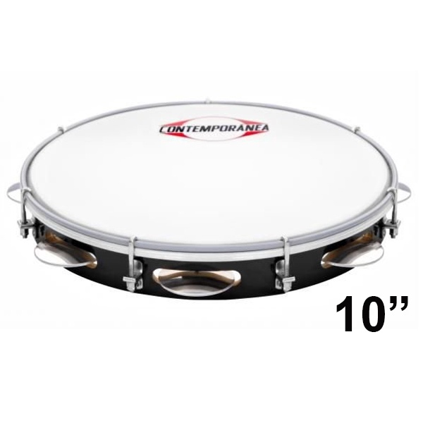 Pandeiro Contemporânea 10'' Formica Preta Light 83lt