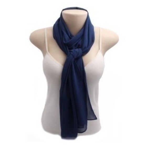 Echarpe liso azul royal 60x165cm