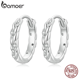 Bamoer Brincos S925 Jóias Femininas Grampos De Prata Com Estrela E Coração De Zircônia