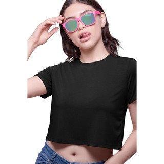 Cropped feminino em meia malha 100% algodão com preço de atacado