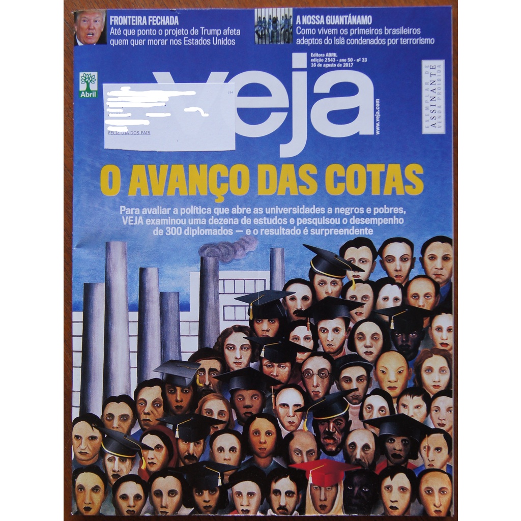Revista Veja Nº 2543 16 Agosto 2017 Trump Guilherme Arantes Cotas