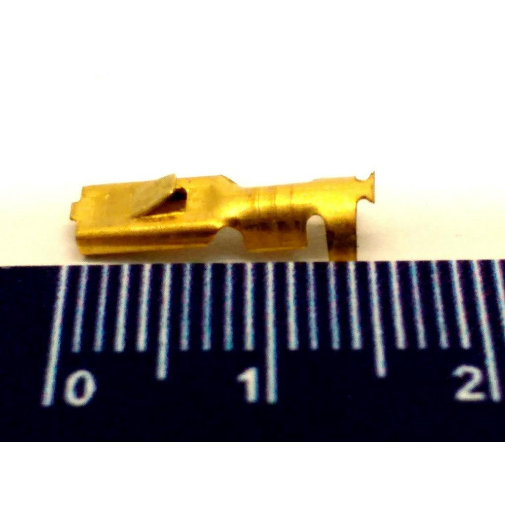 Terminal Encaixe Mosquitinho Femea 2,8 Mm Latão C/ Trava - Pacote C/ 100 Unidades — imagem 2 de 2