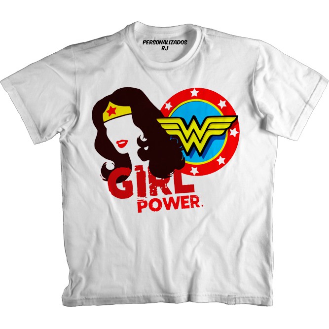 Camiseta GIRL POWER MULHER MARAVILHA - FEMINISTA