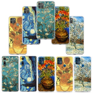 Capa De Celular Transparente GDD97 Van Gogh Tardis Para Motorola Moto G7 G6 G5 G5S Plus Power Play
