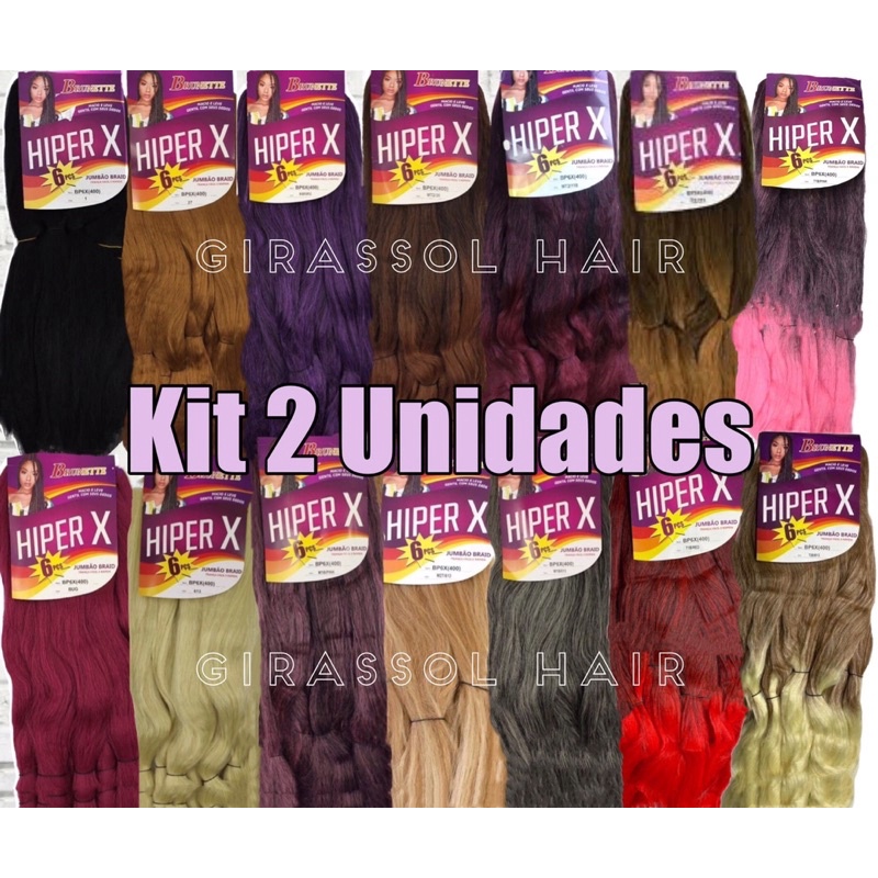 Kit 2 Unidades Super Jumbo Hiper X 400g - Jumbao Para Trancas