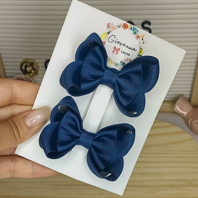 Duplinha de Laço Mini Amora/ Duplinha de Laço Infantil/ Parzinho de Laço de Cabelo Infantil