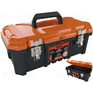 Caixa Ferramenta Maleta Tática Laranja Fecho De Metal Metasul P/Mecânico Marceneiro Eletrecista em Oferta na Shopee