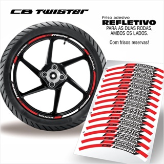 Adesivo Roda Refletivo Duas Rodas 2 Lados Compatível CB Twister em Oferta na Shopee