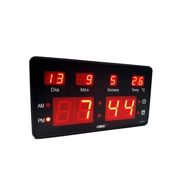 Relógio Parede Mesa Led Digital Calendário Termômetro L15