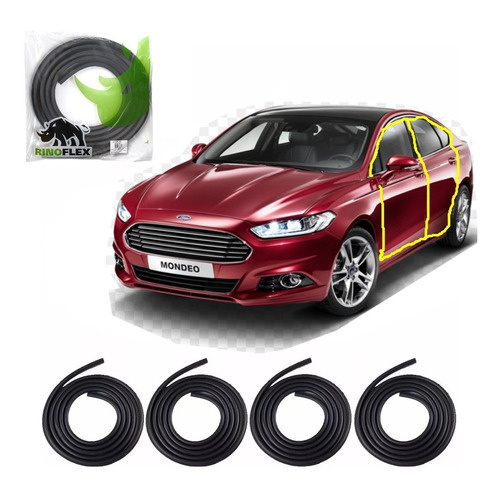 Kit 4 Borrachas Porta Lateral Mondeo Versailles Aba Lisa