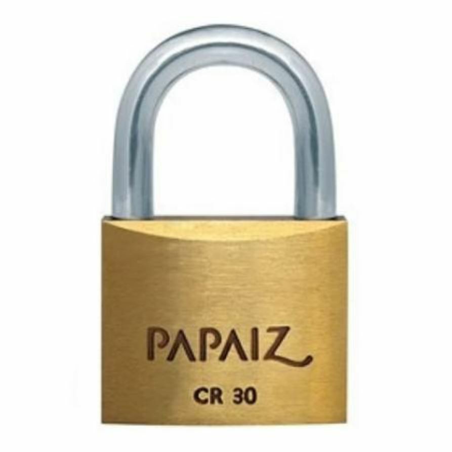 Cadeado Latao Com Chave 30Mm Haste Curta Papaiz - Home & Living