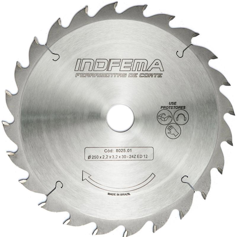 Disco de Serra Circular de Widea HW 10 POL 250 MM 24 Dentes 8025.01 INDFEMA em Oferta na Shopee