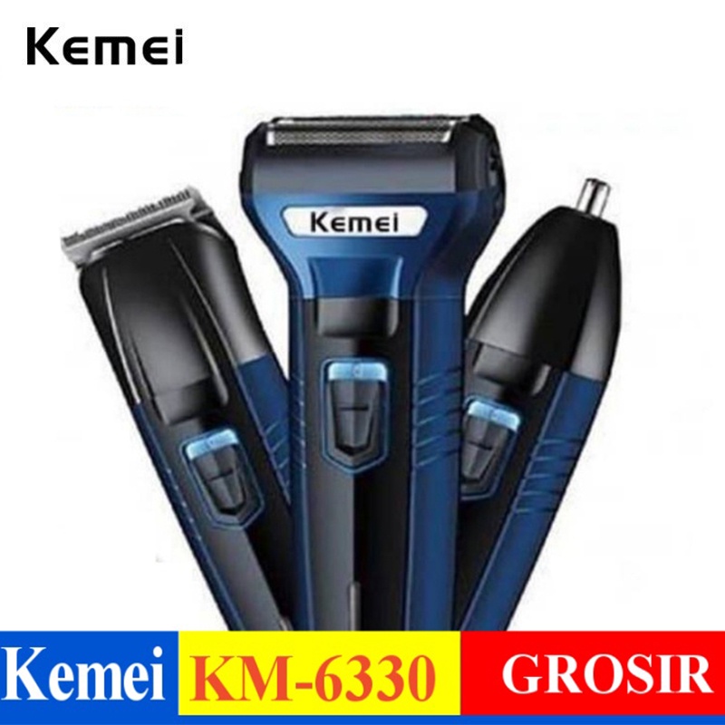 Kemei Multifuncional Barbeador Elétrico De Orelha Do Nariz Corpo Bigode 3 Em 1 Recarregável KM-630 - Beauty