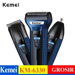 Kemei Multifuncional Barbeador Elétrico De Orelha Do Nariz Corpo Bigode 3 Em 1 Recarregável KM-630