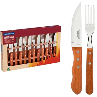 Jogo Para Churrasco 12 Peças Jumbo Garfo Faca Tramontina em Oferta na Shopee