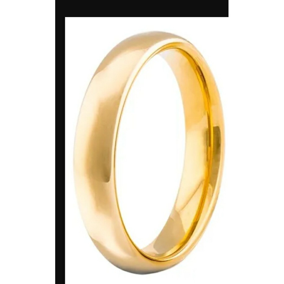Unidade Aliança 4mm banhada à ouro 18k  (PROMOÇÃO) TAMANHO 33