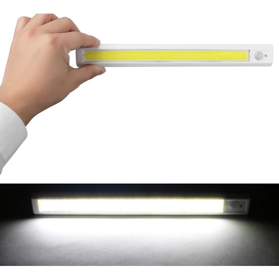 Luminaria LED COB Lâmpada Com Sensor De Movimento luz A Pilha para Guarda-Roupa Gabinete Corredor Luminaria Emergência