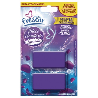 Refil Bloco Sanitário Novo Frescor 2 Un Na Embalagem  30g