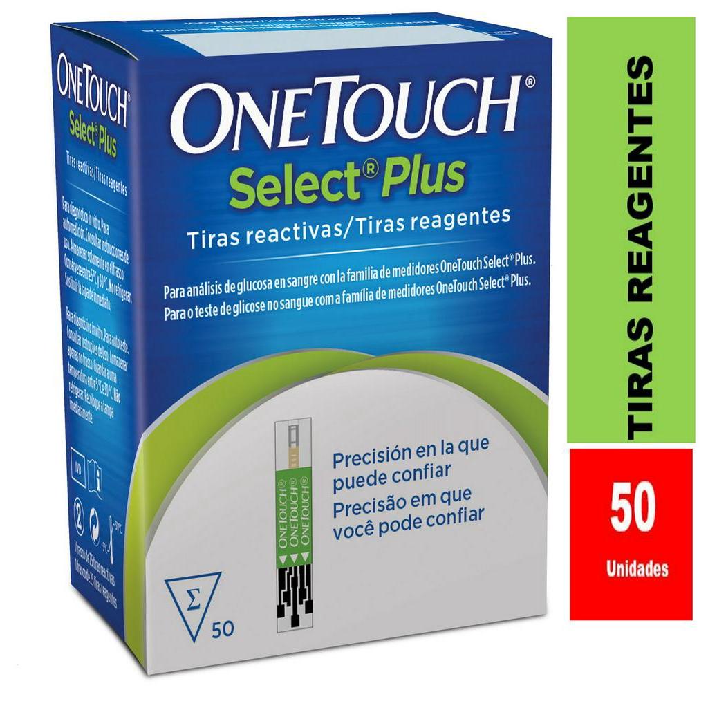 Tiras Reagentes One touch Select Plus - medir glicemia (50 unidades) medir diabetes