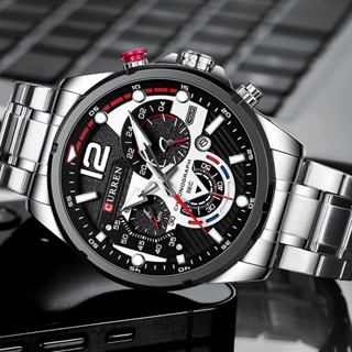 CURREN Marca Top De Luxo Relógio Dos Homens De Moda Criativas Originais Esporte Casual Aço Inoxidável Quartz Impermeável 8395 XS em Oferta na Shopee