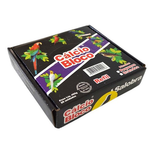 Cálcio para Pássaros Cálcio Bloco Natural 20 Unidades - Cálcio Para Canário, Periquito, Pássaros Passarinheiro.
