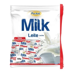 Bala De Leite Pocket Cremosa Milk 500g Riclan Pacote