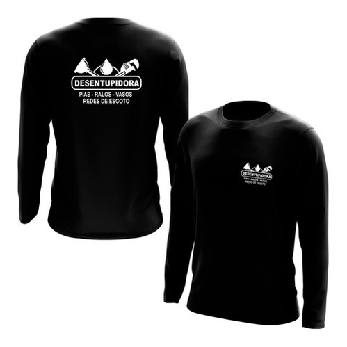 Camiseta Manga Longa Desentupidora Uniforme Serviço Autônomo