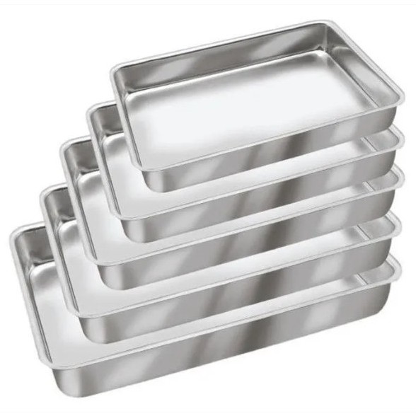 Kit 5 Forma Assadeira Bolo Retangular N1 A N5 Alumínio em Oferta na Shopee