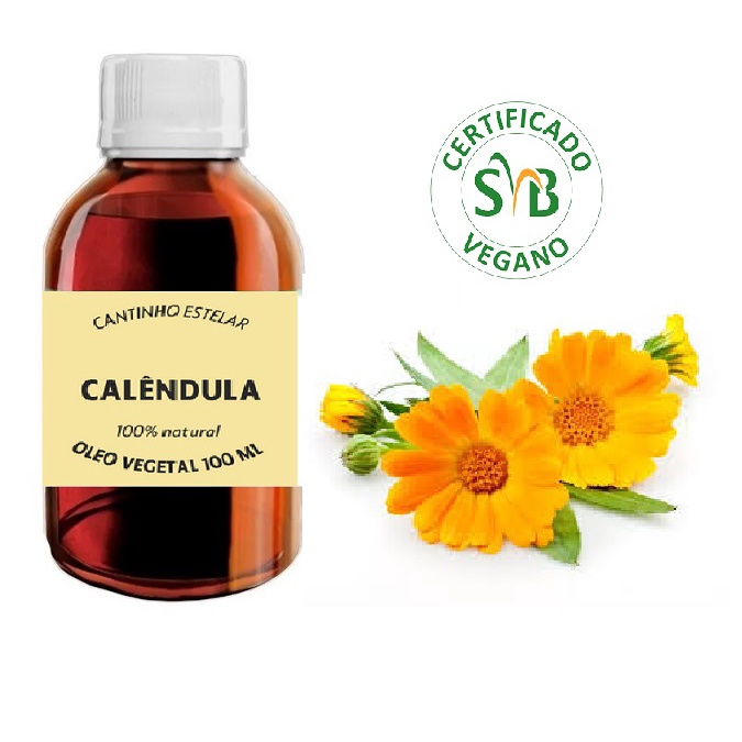 Óleo Vegetal Puro de Calêndula Vegano 100ml
