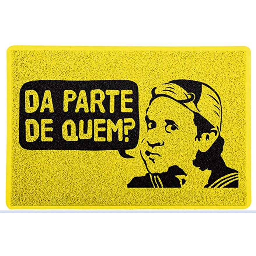 tapete capacho da parte de quem turma do chaves kiko divertido coleções geek 60 x 40cm