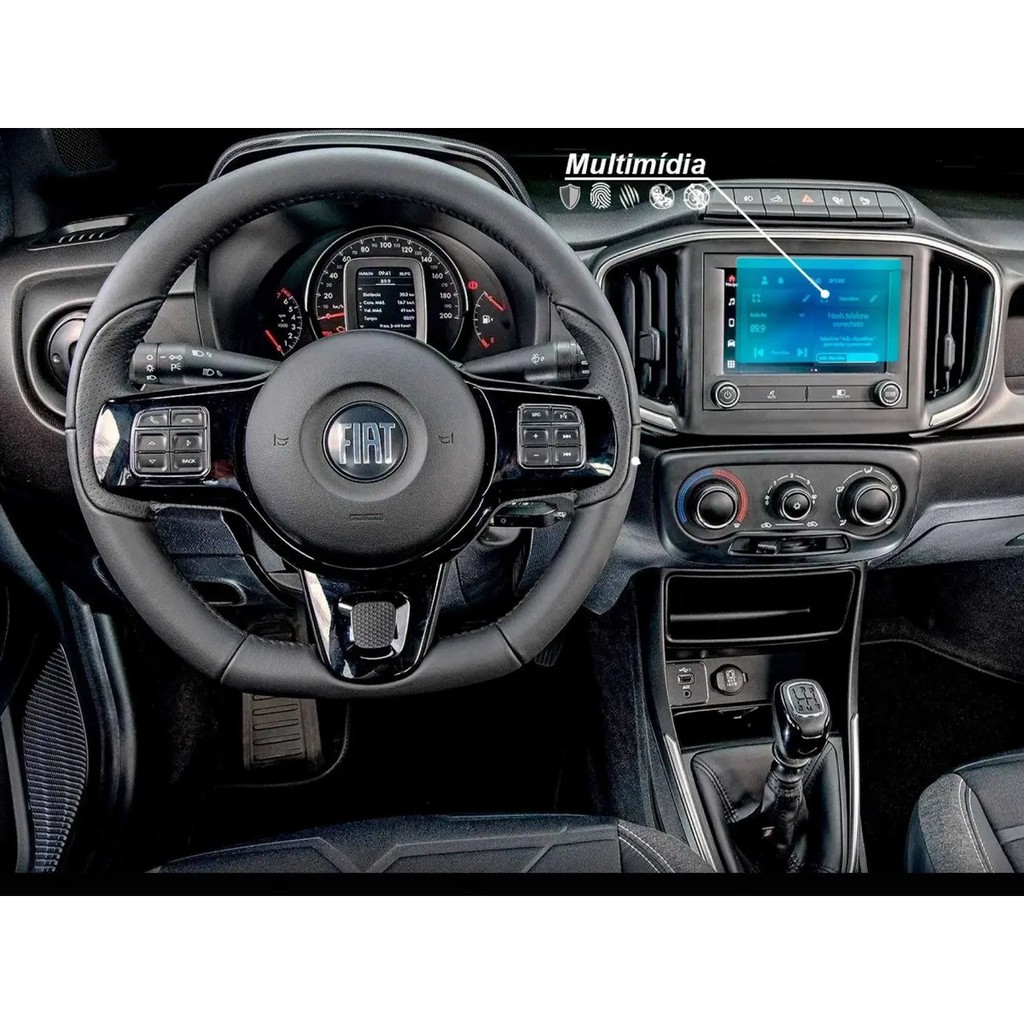 Película De Proteção De Multimídia Fiat Strada  2021