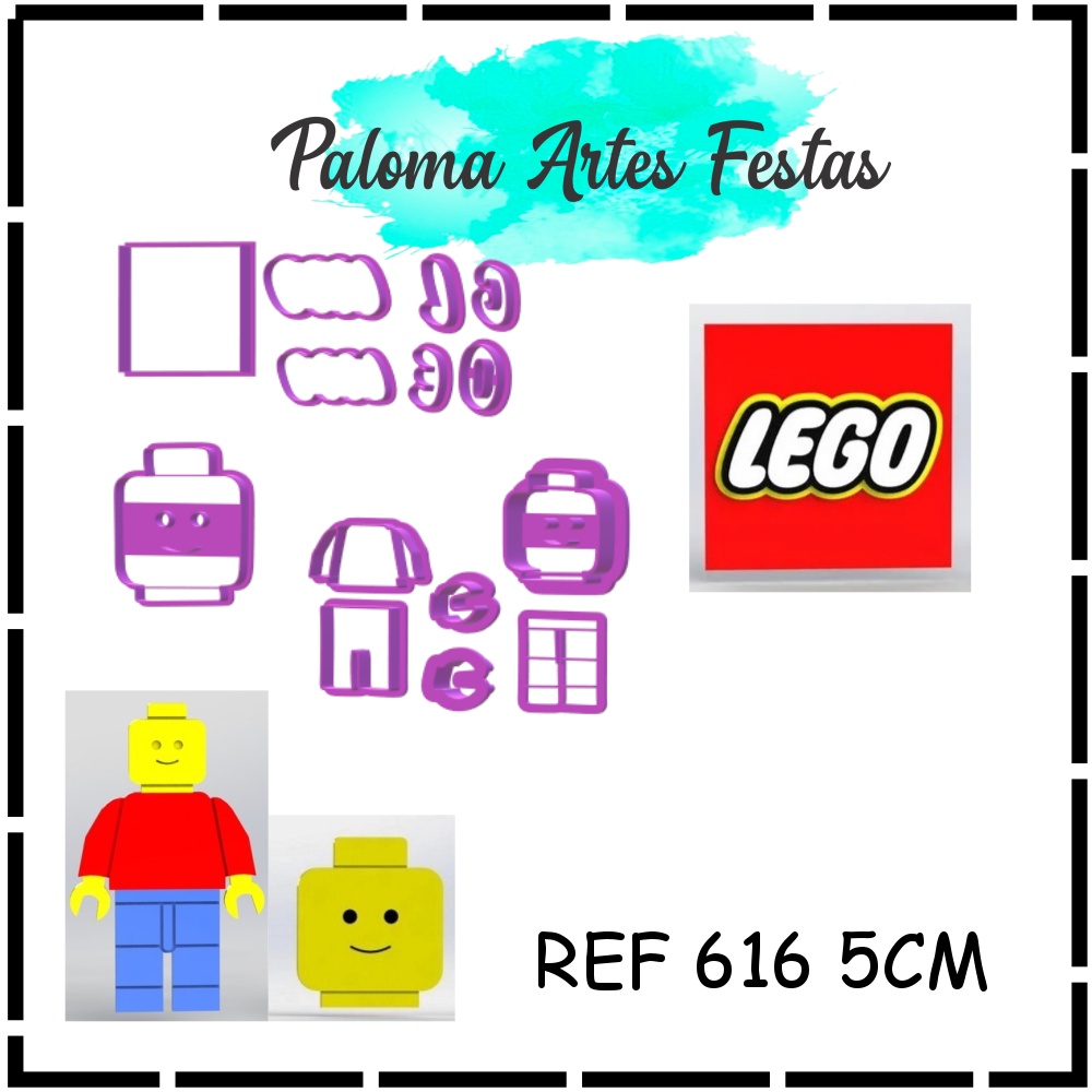 Cortador Lego 5cm Pasta Americana Biscuit