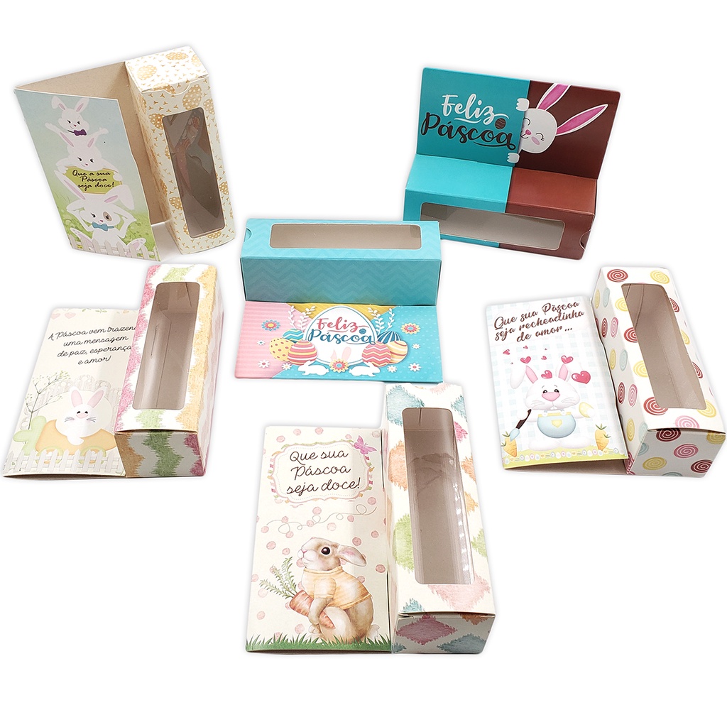 10 caixas Cartão de Páscoa Para 3 a 4 Doces ou multiuso em Oferta na Shopee