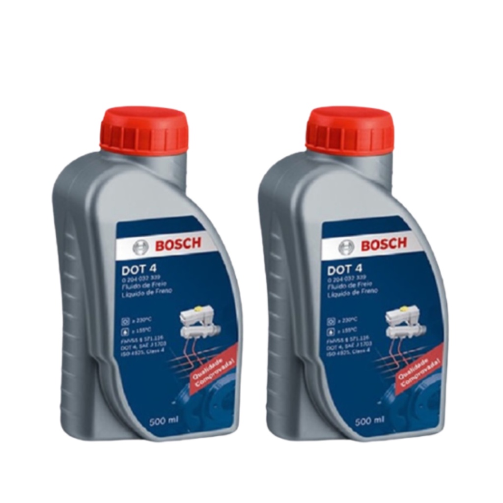 Kit 2 Fluído Óleo De Freio Bosch Dot 4 500ml Original em Oferta na Shopee